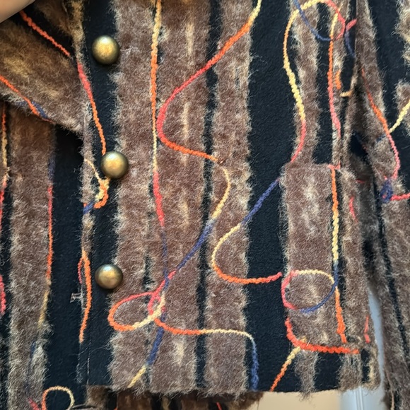 Simon Chang Wool Blazer with Embroidered Stripes - Picture 4 of 9